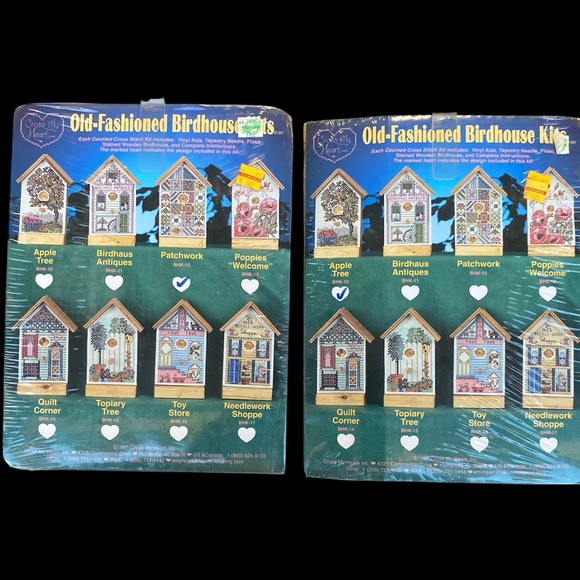 Vintage Other - Cross My Heart Old-Fashioned Birdhouse Kits Set of 2- Vintage 1991- NWT